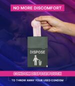 dispose pouches with ribbed and dotted condom